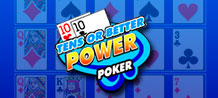Tens or better Power Poker is one of most famous playing cards game, play four hands at the same time and collect 4000 coins with the maximum pay out. Try the double get more FUN!